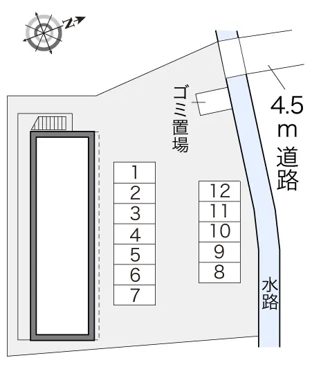 ★手数料０円★弘前市堅田３丁目　月極駐車場（LP）